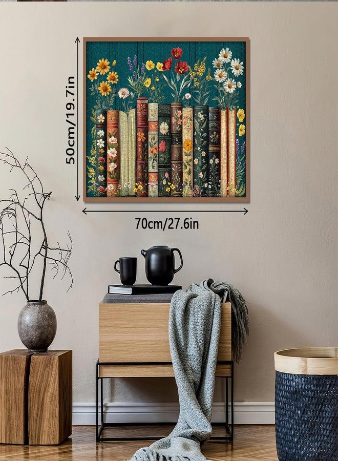 PPuzzling Vintage Wildflower Book Puzzles for Adults 1000 Pieces, Plant Floral Books Pages Jigsaw Puzzle, Retro Bookshelf Puzzles with Blossoming Wildflowers, Botanical Literary Theme Puzzle for Book Lovers - Image 3